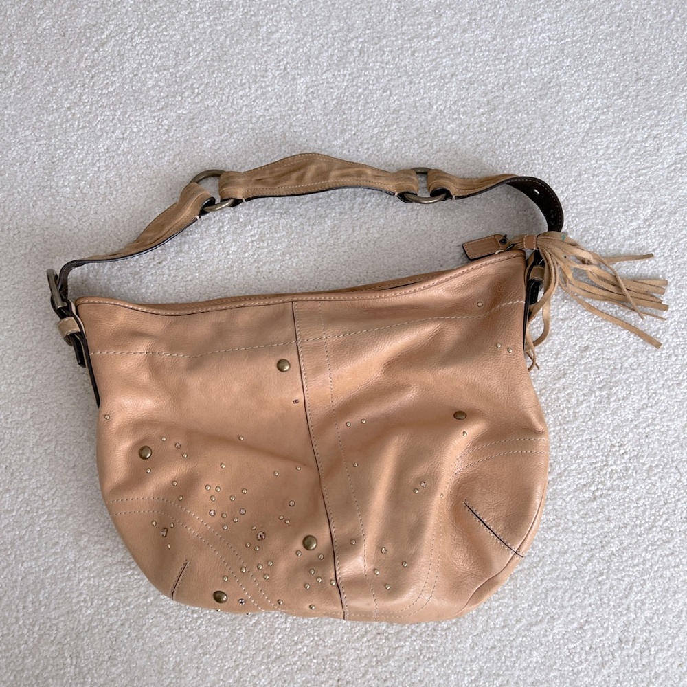 Authentic Coach leather hobo bag
